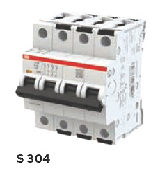 Автоматический выключатель четырёхполюсный 13А 25кА S304P-D13 ABB