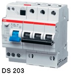 АВДТ автоматический выключатель дифференциального тока пятимодульный DS203 M