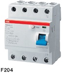 2CSF204001R1950 Выключатель дифференциального тока ВДТ (УЗО) ABB 4мод.F204 AC-125/0,03 ABB