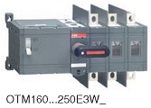 Реверсивный рубильник OTM160E3WCM230C до 160А 3-полюсный с моторным приводом 220-240V AC