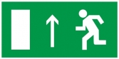 Знак Направление к эвакуационному выходу прямо 150х300мм EKF PROxima