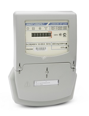 Счетчик электроэнергии ЦЭ6803В 1 230В 10-100А 3ф.4пр. М7 Ш33