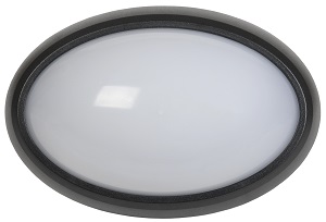 Светильник светодиодный LED ДПО 3041 12Вт 4500K IP54 овал пластик черный IEK