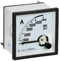 IPA10-6-5000-E Амперметр аналоговый Э47 5000/5А класс точности 1,5 72х72 мм IEK
