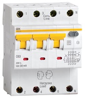 Автоматический выключатель дифференциального тока АВДТ34 C16 300мА IEK