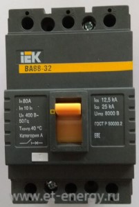 Автоматический выключатель ВА88-32 3Р 80А 25кА IEK