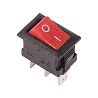 36-2031 Переключатель клавишный красный Micro 250V 3А (3с) ON-ON (RWB-102) REXANT